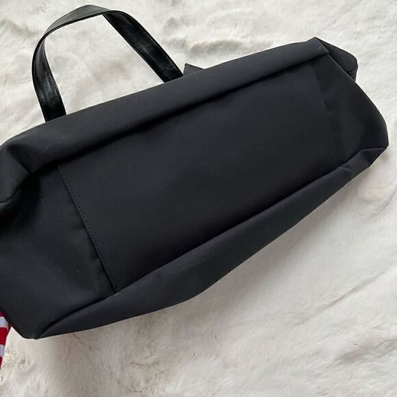 NWOT Vintage Y2K Black Nylon Slouch Big Size Handbag Purse Shoulder bag - Picture 5 of 13